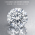 1.09 Carat Lab Grown Diamond - D Color VVS1 Round Cut CVD